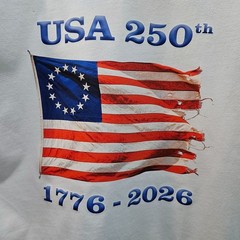 USA 250 T-Shirt Men’s Sz Lg, Used, Very Good Cond., Kirkland Brand, Non Smoking