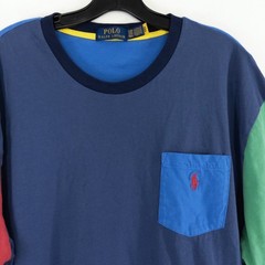 Polo Ralph Lauren Mens 2XB Colorblock Pocket T-Shirt Blue Red Green Big & Tall