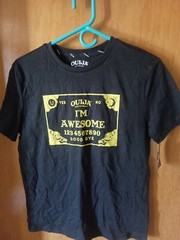 Ouija Board Spirit Board Men’s Black T-Shirt, Size Large, Brand New
