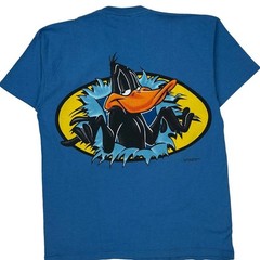 Single Stitch Looney Tunes Changes Cartoon T-Shirt – Large Blue Cotton