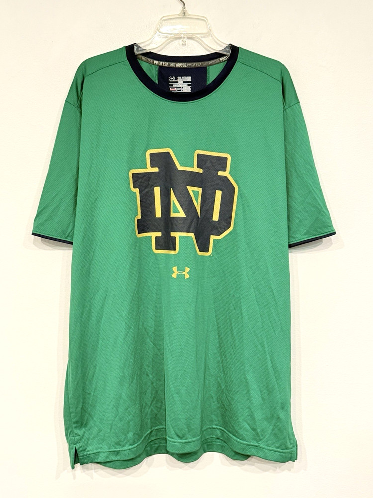 Under Armour Notre Dame Sideline Huddle Tee Men’s Size 3XL Jersey Mesh UM8139