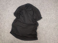 Vintage Prada Authentic All Black Tab Elastic Cotton Blend classic T-shirt Tee