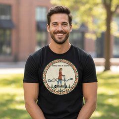 History Scooter Rider Medieval Tapestry Unisex T-Shirt
