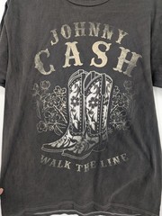 Johnny Cash Graphic T Shirt Walk The Line Western Country Grunge Festival Medium