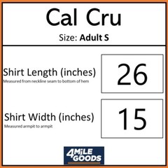 Vintage Cal Cru Adult Small Gold Short Sleeve T-Shirt