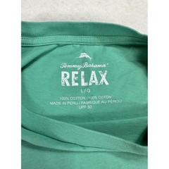 Tommy Bahama Relax Mens L Green Marlin Graphic T-Shirt UPF50 Cotton Short Sleeve