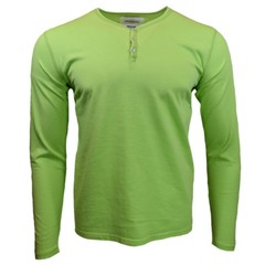 Men’s Henley-Long Sleeve-OTB-Slim Fit -Pullover 3 Button Henley-100% Cotton-NEW.