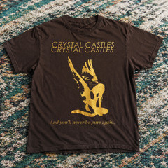 Crystal Castles Brown Graphic T-Shirt Unisex Electronic Music Band Tee
