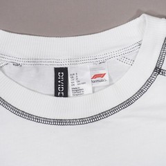 Formula 1 Flat Seam Retro H&M T Shirt Official F1 Mens Small White Cotton