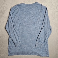 Polo Ralph Lauren T-Shirt Mens 2XB Blue Long Sleeve Crew Neck Pocket Pony Logo