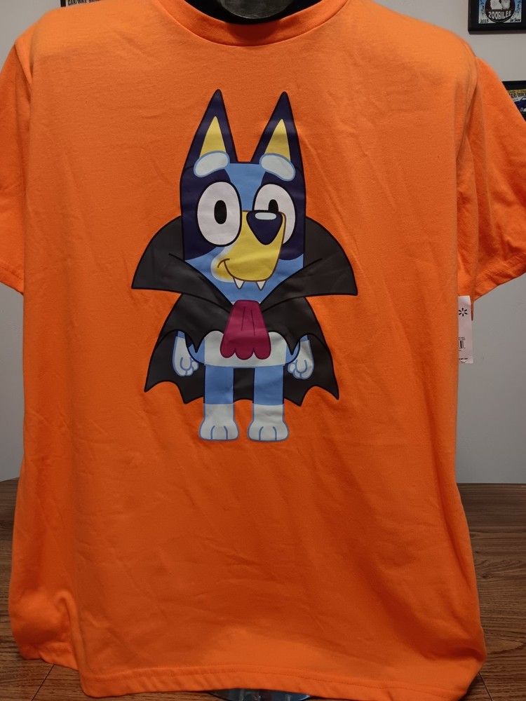 Halloween Bluey Bingo Vampire Orange T Shirt Size 3XL (54/56) Nwt