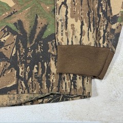 Vintage Realtree Shirt Mens Large Brown Camo Long Sleeve Pocket Hunting Tee