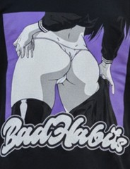 Bad Habits Graphic Tee T-Shirt Men’s LARGE Black Cotton Licensed NWT