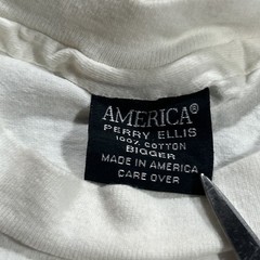 VTG 90s Perry Ellis America Double Sided Big Spell Out Shirt – Mens Large L