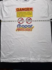 Vintage 90’s XL White NOS Mopar Rules Single Stitch, Made In USA.