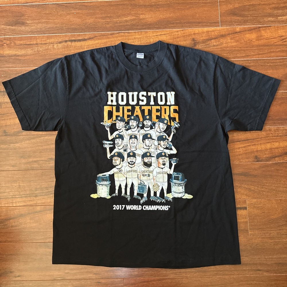 Undefeated Houston Cheaters T-Shirt 2017 World Champion Astros Size XL Mens