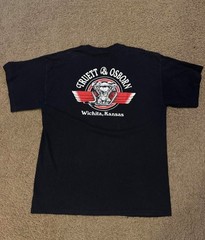 VTG 1996 Harley Davidson Shirt Men’s XL Black AOP Eagle All Over Print Tee USA