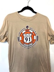 Route 91 Harvest Country Music Fest 2014 Tee XL Beige Short Sleeve Crewneck Mens