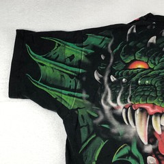 Liquid Blue Double Sided AOP Red Dragon Green XL 1996 Single Stitch Shirt VTG