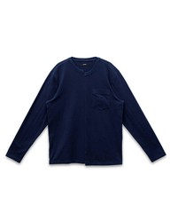 Konus Men’s Asymmetrical Hem Long Sleeve Tee in Navy