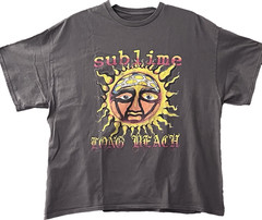 Sublime Men’s T Shirt t2XL Long Beach Sun Graphic Band Tee Grey Short Sleeve
