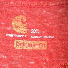 Carhartt Men’s Original Fit Pocket T-Shirt 3XL Heathered Red /orange Crew Neck