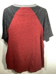 NEW Soft Henley Raglan Blue Mens Size Extra Large Cotton Blend Preppy College