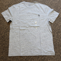 New Polo Ralph Lauren Men’s Crew Neck T-Shirt Tee – LARGE – Gray Heather