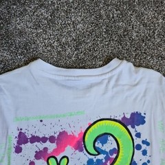 Gecko Hawaii Neon Color Size Large Single Stitch White Destination Short Sleeve