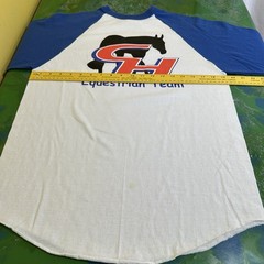 Vintage Augusta Sportswear Medium 3/4 Sleeve Baseball Shirt CH Equestrian Team M