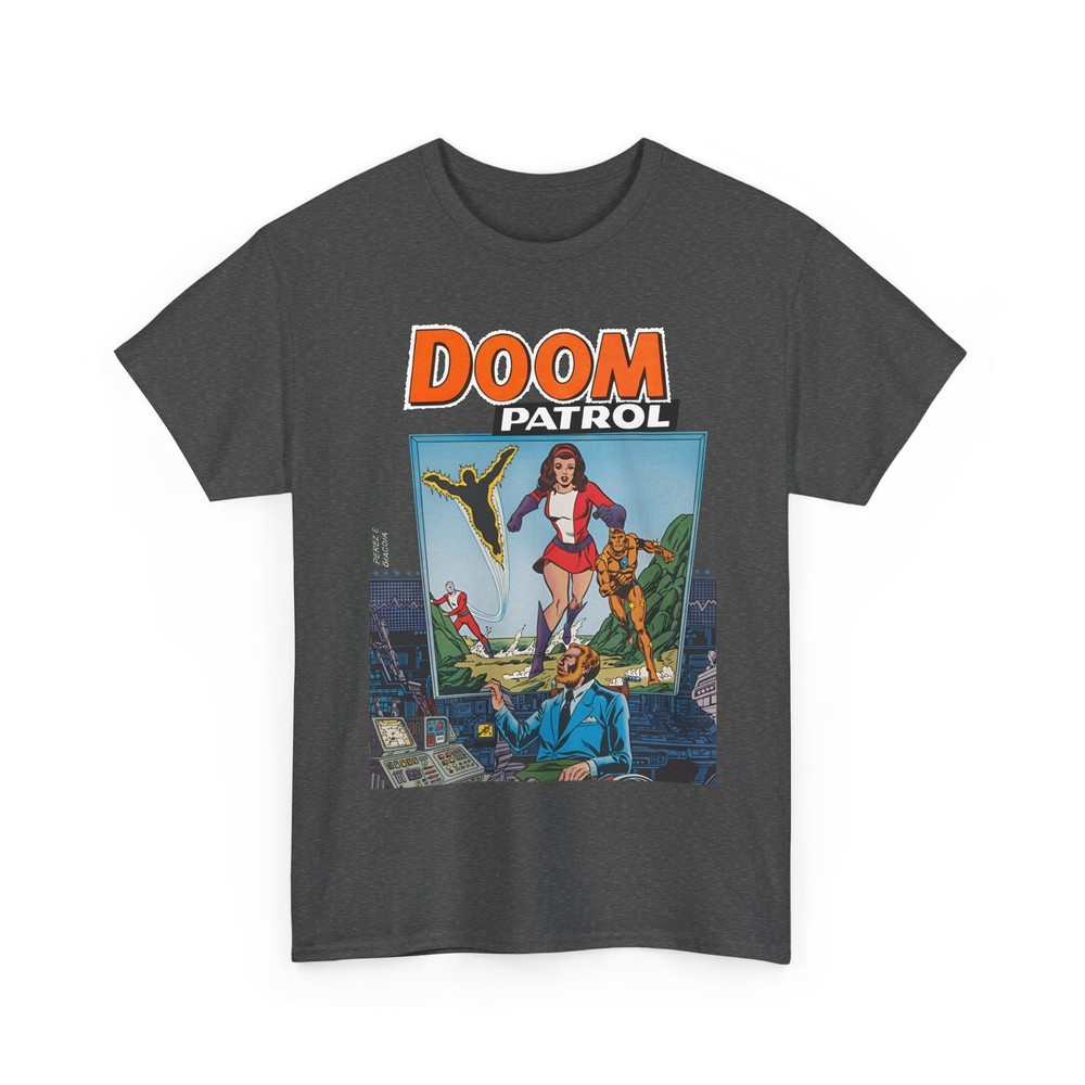 Doom Patrol T-Shirt – George Perez Art – Elasti-Girl, Robotman, Negative Man