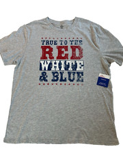 Patriotic True To The Red White & Blue Fourth of July T-Shirt Unisex, Size XL