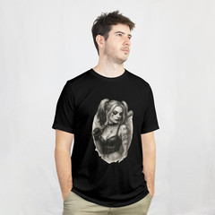 HARLEY QUINN MARGOT ROBBIE DRAWING T-Shirt | DC Universe Top | Gotham Joker Tee
