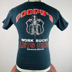 Poopy’s Work Sucks Lets Ride Savanna Illinois Small T-Shirt Shirt