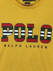 Polo Ralph Lauren Men’s T-Shirt Medium Yellow Spellout Logo Pony