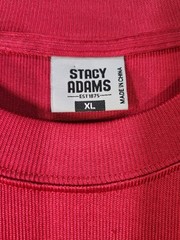 Stacy Adams Red Knit Shirt Size XL Short Sleeve Classic Crewneck Tee Ribbed…