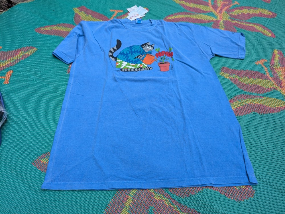 Aloha Plant Size 2XL Crazy Shirts B. Kliban Cat Short Sleeve Crew Neck