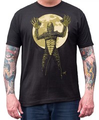NWT Lowbrow Art Company Mens THE CREATURE Tee Shirt BLACK SM-2XLARGE MADE IN USA