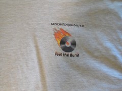 Musicmatch Vintage T-Shirt – MM Jukebox 7.0 – Feel the Burn – Size XL