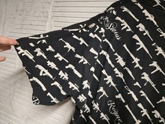 VTG Y2K Rogue Status Rob Dyrdek Gun Show Machine Gun All Over Print T-Shirt XL