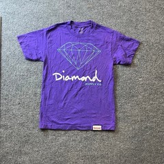 Diamond Supply Co T Shirt Mens Size S Purple Graphic Logo Cotton