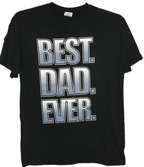 #1 DAD BEST DAD EVER FATHER’S DAY T-SHIRT BLACK M (38-40) [CHR14]