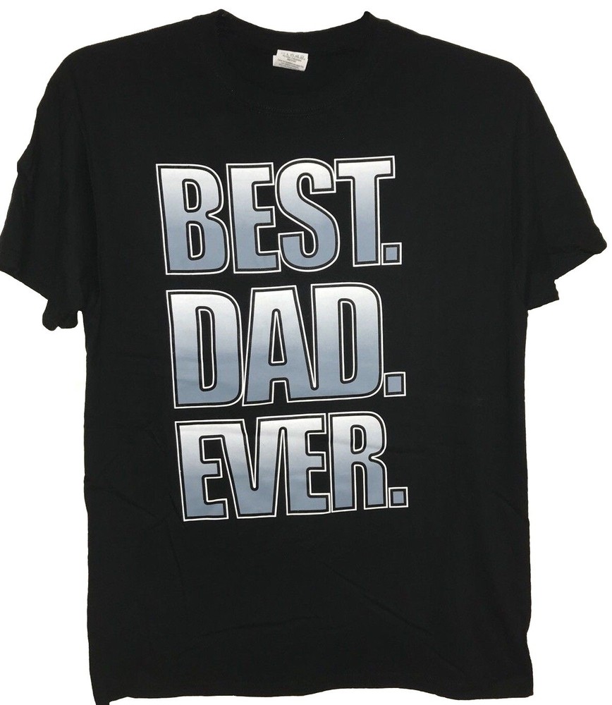 #1 DAD BEST DAD EVER FATHER’S DAY T-SHIRT BLACK M (38-40) [CHR14]