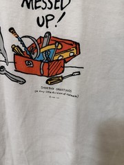 80s Hallmark Shoebox Greetings Dad Funny Graphic White Crew Neck T-Shirt Men’s L
