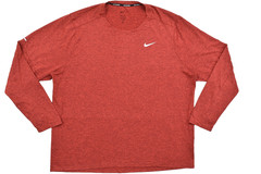 Nike Dri-FIT Men’s XXL Running Shirt Heathered Red Long Sleeve Pullover Perform
