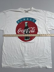 Vintage Coca-Cola Shirt Mens XL White Always Bottle Graphic Tee Soda Advertising