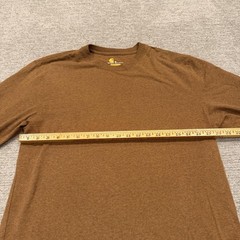 Carhartt Shirt Mens Medium Brown Long Sleeve Logo Workwear Tee Original Fit Work
