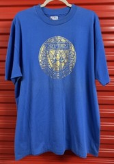 Vtg 80s Soroptimist International T Shirt Mens XXL Hanes Blue Gold Foil Graphic