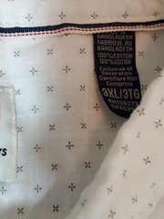 Brand New W/ Tag White Wrangler button-up shirt with star design NWT Size 3XL