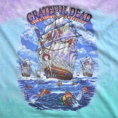 Grateful Dead Ship Of Fools Tie-Dye T-Shirt Liquid Blue